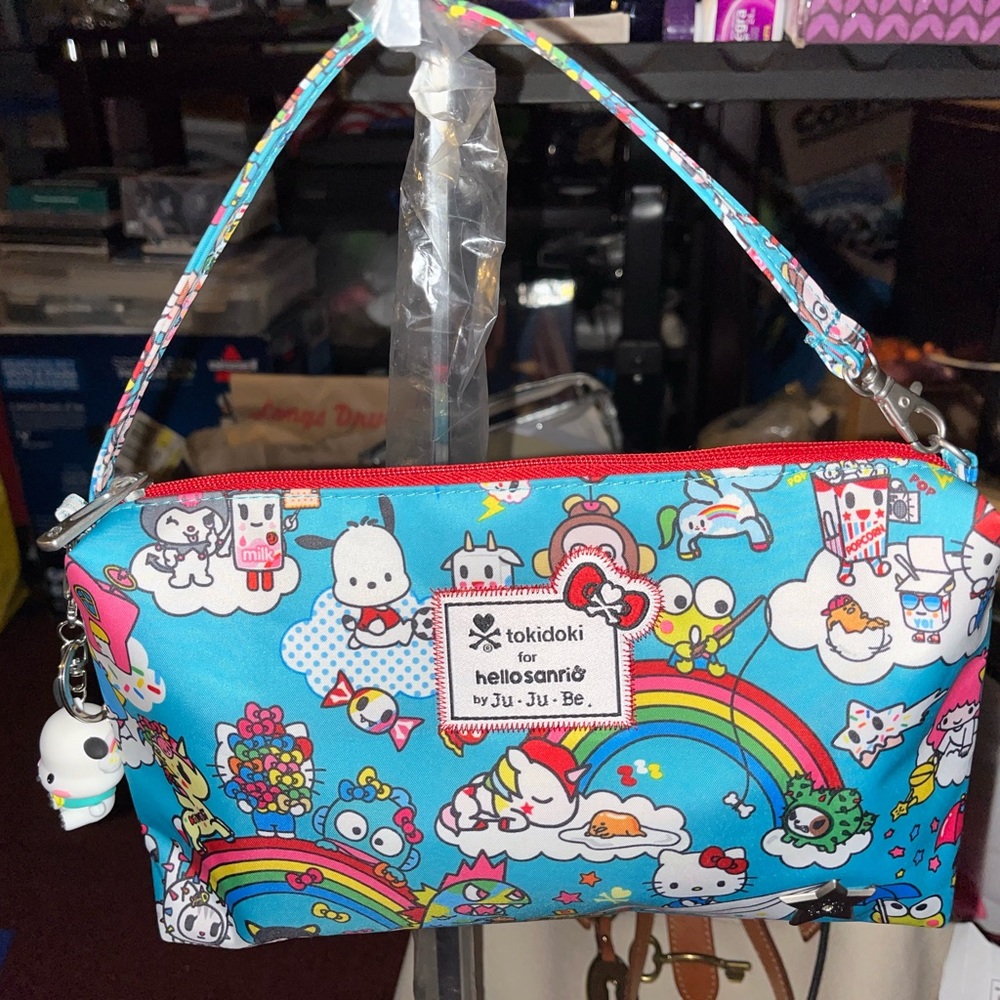 Tokidoki for hellosanrio by Ju x Ju x Be Bop Rainbow Cloud Zipped Baguette. RARE